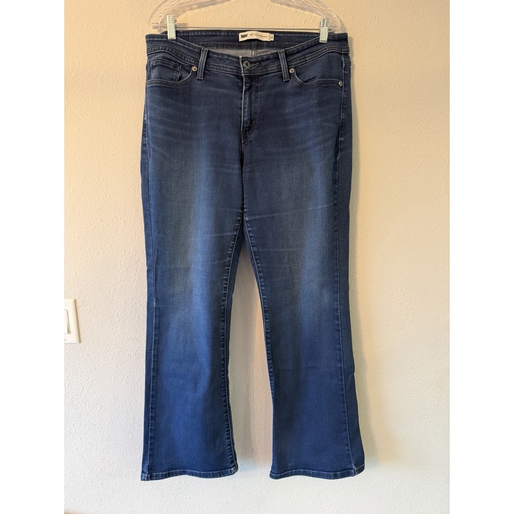 Levis 529 Curvy Bootcut Women's Med Wash Denim Jeans Size 16 Stretch 33X32